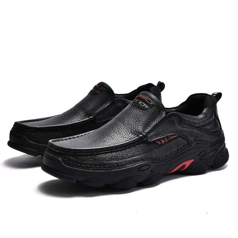 Handmade Casual Leather Men Business Dress Shoes Fashion Outdoor Slip On Office Loafers Flats Antiskid Walking Driving Shoes