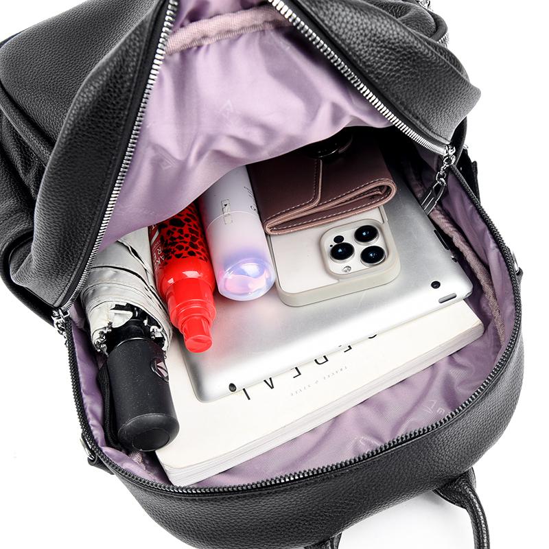 PU Backpack Women's Large Capacity Travel Backpack Multi-function Shoulder Bag