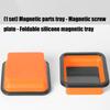 Solid Silicone Magnetic Screw Tray Collapsible Storage Box Portable Tool Holder Magnetic Parts Organizers For Mechanics