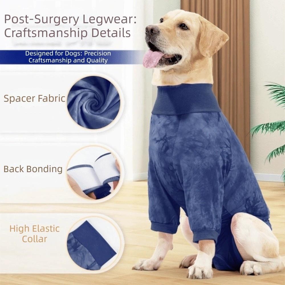 Pet Base Shirt Elastic Dog Recovery Suit Warm Comfortable Pet Spay Suit Tie Dye Dog Anxiety Vest Wound Protection