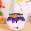 Velvet Material Halloween Tote Bag Cartoon Cotton Spooky Design Trick Or Treat Bag Pumpkin Ghost Design Portable