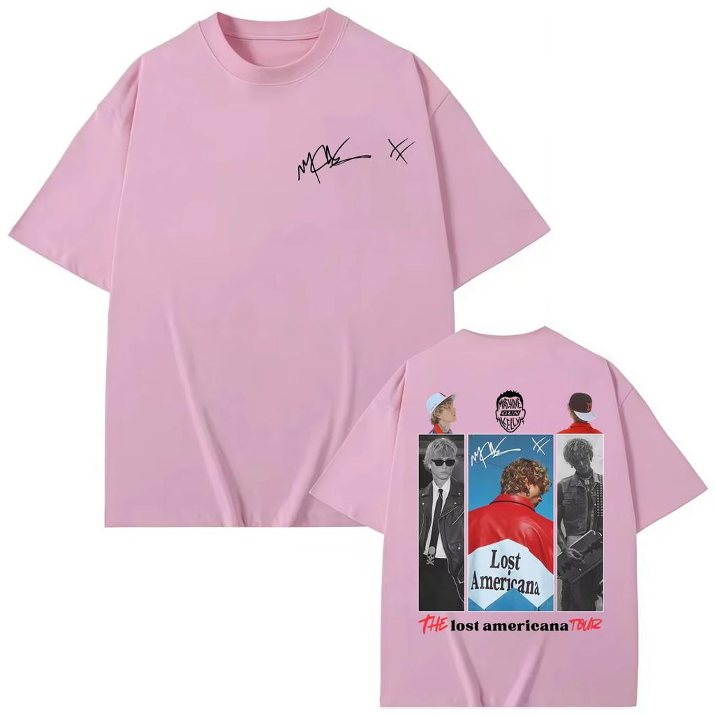 MGK Lost Americana Tour 2026 Graphic T Shirts Men Women Fashion Hip Hop Tshirts Springsummer Casual Cotton Short Sleeve Top