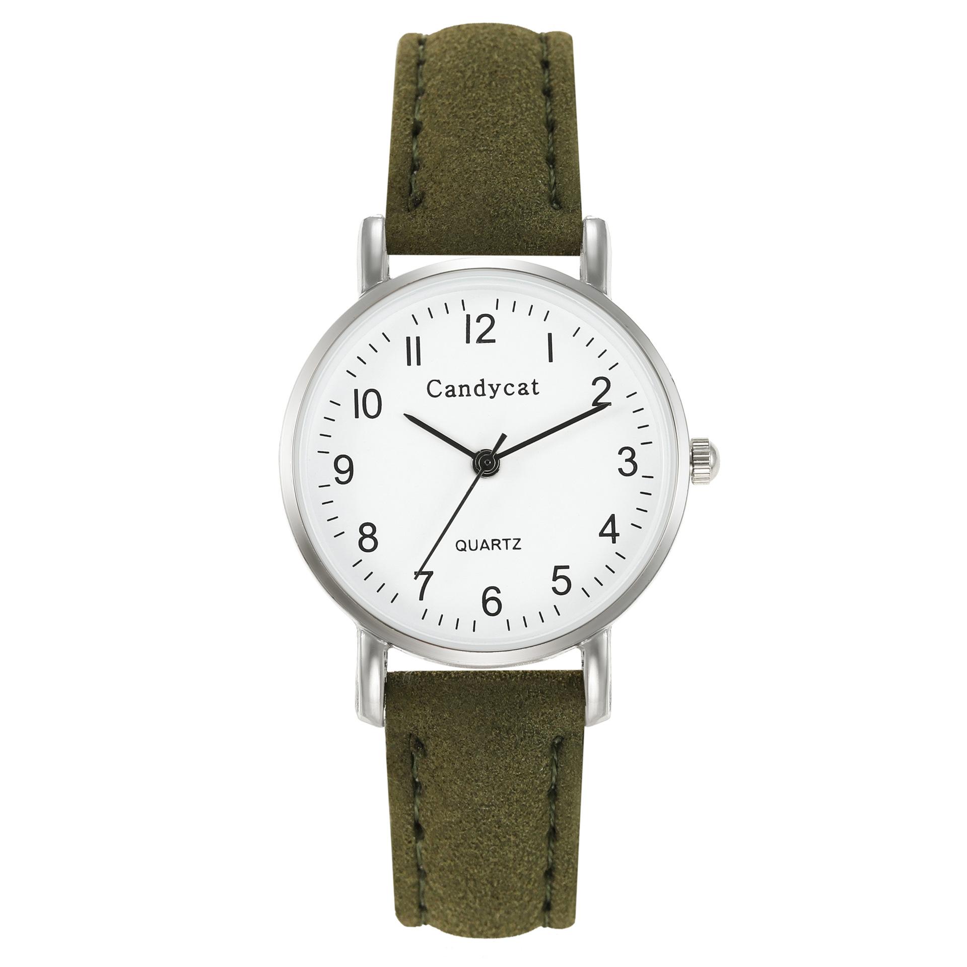 Модные Женские Часы Наручные Часы с PU Ремешком Женские Люксовые Аналоговые Кварцевые Светящиеся Часы армия зеленый