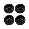 86mm Rim Rubber Tires with V Hole Outline for WLToys 144001 124018 124019 12428 1 10 RC Car PartsBlack