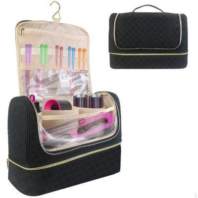 Travel Storage Case Organizer Hair Styling Tool Double Layer Pouch Compact