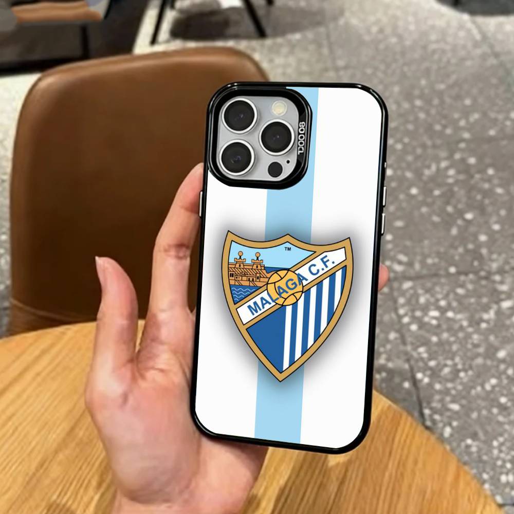 Cool M-Malaga C-CF Phone Case For iPhone17,16,15,14,13,12,11 Plus,Pro Max Colored Silver Plated Inside Cover