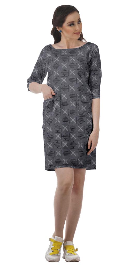 Moomaya 3 4 Sleeve Womens Summer Dresses Casual Shift Dress With Pockets