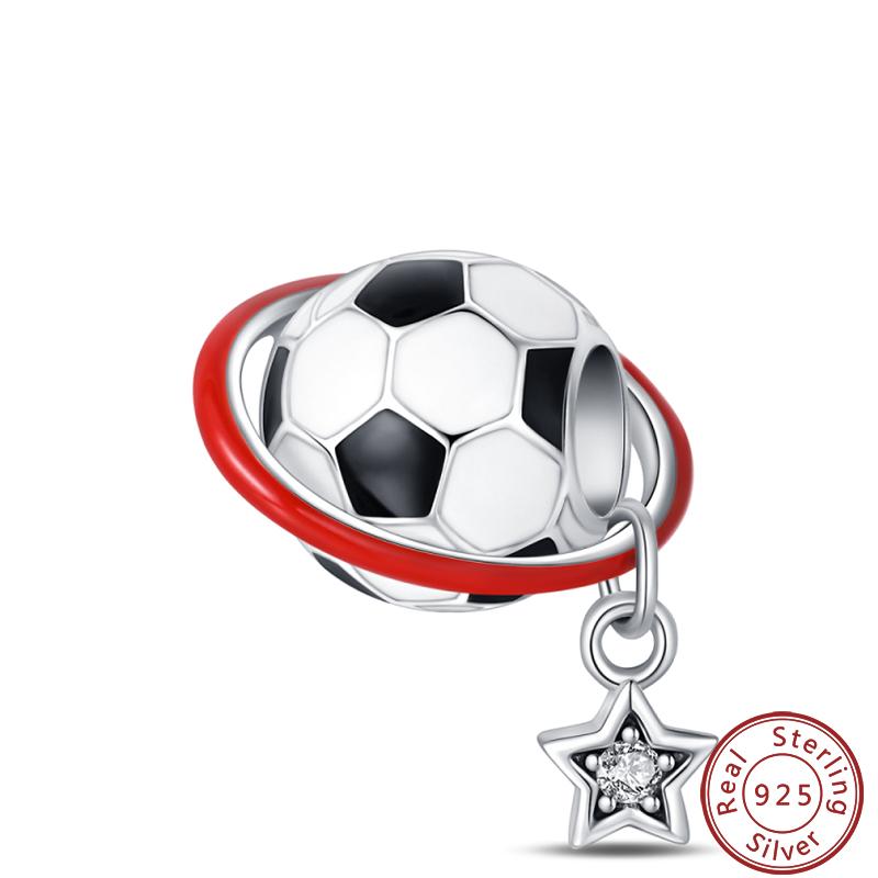Sports Series Copper Football Badminton Boxing Yoga Ballet Charms Beads 3Mm Diy Fine Jewelry