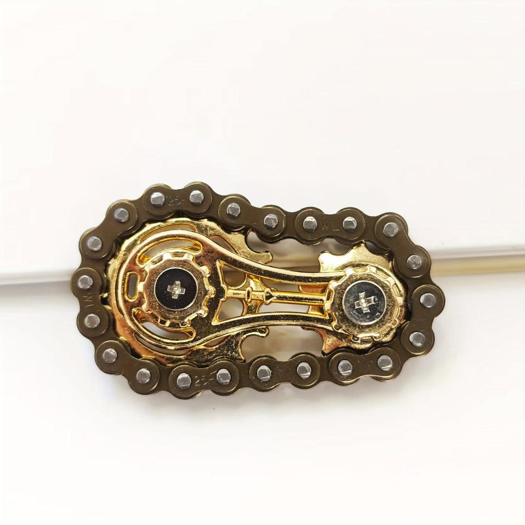 1Pc Metal Chain Fidget Spinner Decompression Toy Wheel Chain Finger Spinning