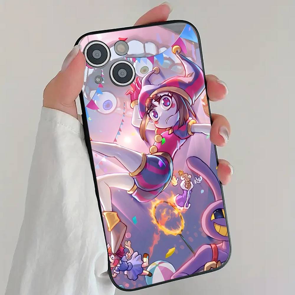 Coque de téléphone Anime The A-Amazing Digital C-Circus Cool Silicone Noir Souple Pour IPhone 16 15 14 13 12 11 X XR Plus Pro Max Plus