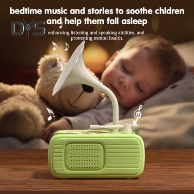 Grammophon-Spielzeug für Kinder mit 96 Karten, Früherziehung, Kinder, Phonograph, Geschichten-Musik-Player, Recorder, Spieluhr, interaktives Geschichtenerzähl-Spielzeug für Kleinkinder