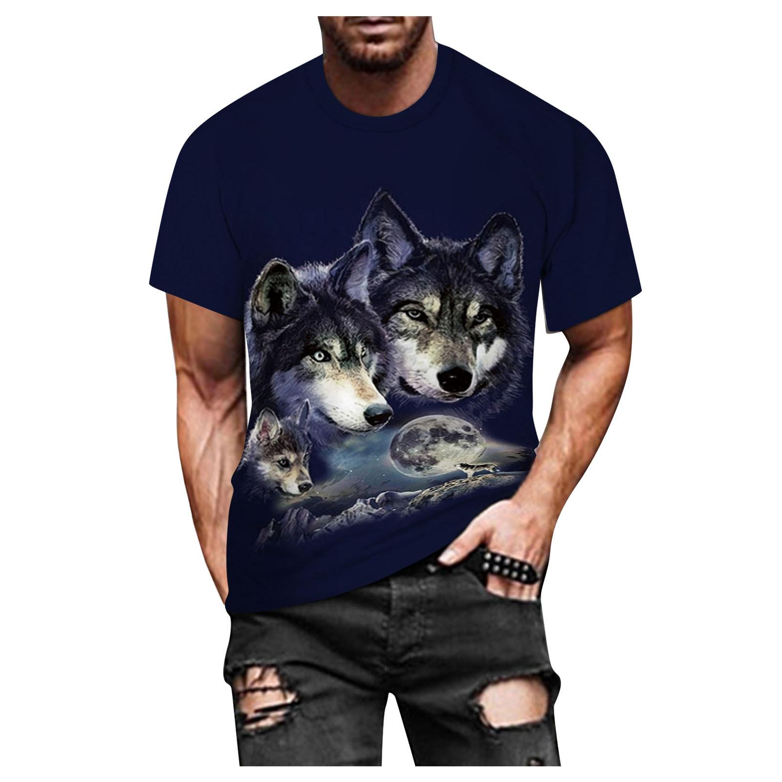 

(SU)Мужчины Женщины Весна Лето Повседневная Тонкая 3D Печатная Футболка С Коротким Рукавом Топ Блузка M чёрный