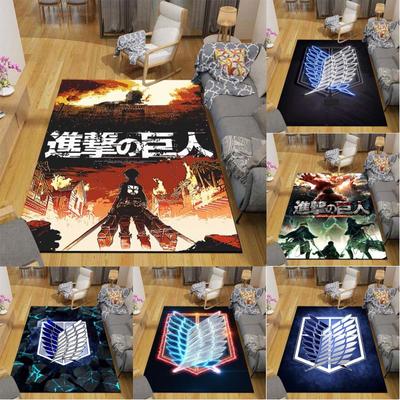 Anime Attack on Titan Protiskluzové koberečky Velké koberečky do obývacího pokoje Pohodlné koberce Měkké koberečky do ložnice