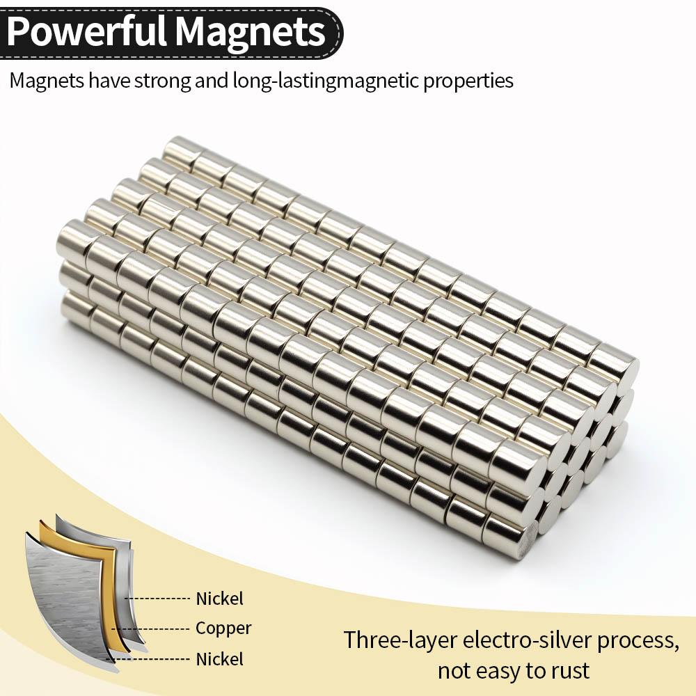 8x8mm Super Strong Neodymium Magnet N35 NdfeB Permanent Magnetic Imanes Round Powerful Magnets Refrigerator Magnet