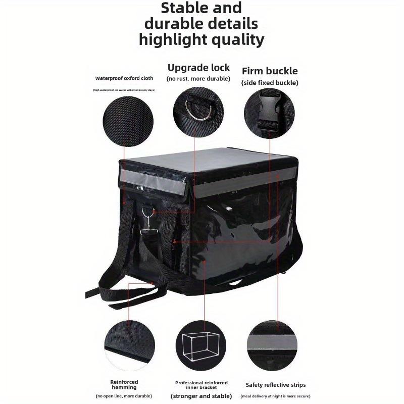 High quality oxford cloth insulated food delivery box with capacity of 30L 48L 62L for motorcycle riders, takeaway delivery
