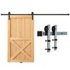 8FT Sliding Barn Door Hardware Kit, 330LBS Loading Heavy Duty Barn Door Track Kit for Single Door, Fit 3.7-4.3FT Wide and 1.3"-1.8" Thick Door Panel,