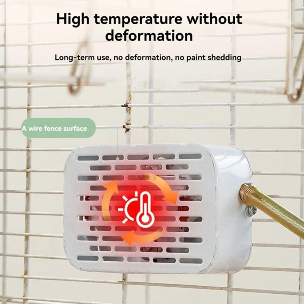 Anti-Biss Vogelkäfigheizung Metall Kausicheres Draht Papagei Wärmelampen Langlebiger Vogelwärmer Frösche