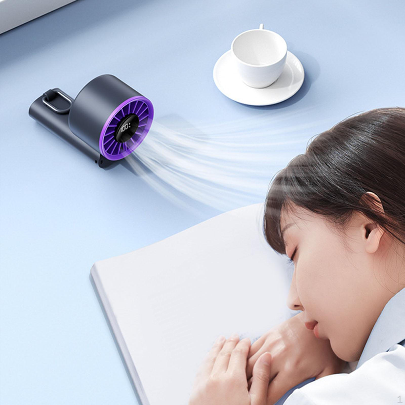 

Компактный ручной вентилятор с регулируемыми скоростями для путешествий и использования в офисе серый