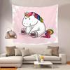 Rainbow Unicorn Pattern Tapestry Office Living Room Tapestry Home Wall Decoration Tapestry
