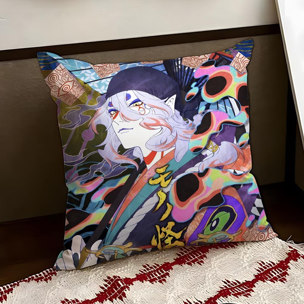 MMononoke Anime Cushion Cover Reversible Soft Durable Pillow Cover Home  Car MultiScene Use for Daily Comfort