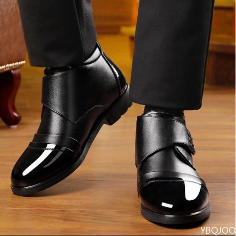Fashion Winter Cotton Shoes Waterproof Thickened High Cut Simple Comfortable Cotton Boots Daily Anti Slip Wear-resistant Men's Shoes