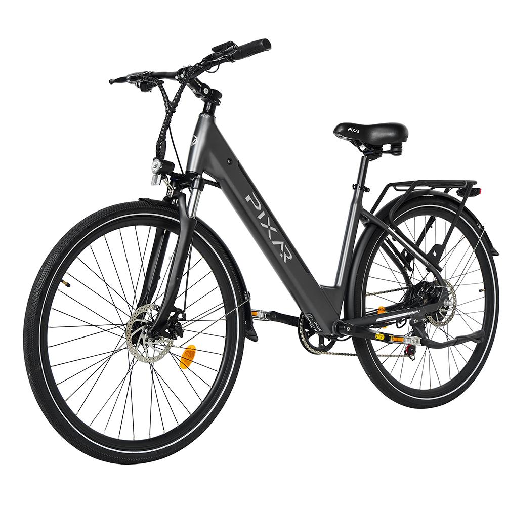 Bicicletă Electrică Pixar City Motor 250W 36V 10.4AH Autonomie Maximă 50Km Viteză Maximă 25Km/h 7 Viteze 27.5" Negru sau Gri