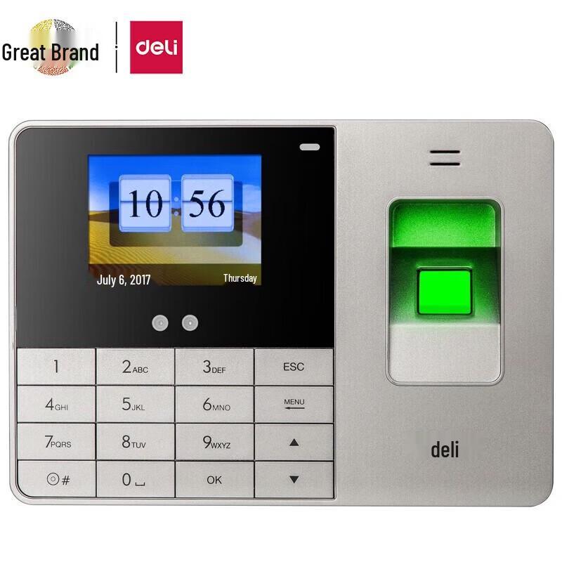 Deli 13751 Face & Fingerprint Time Attendance Machine