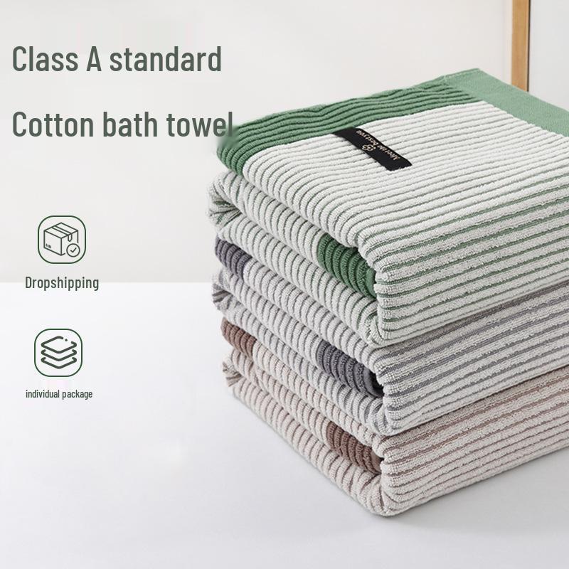 Thickened Pure Cotton Embroidered Bath & Face Towel - Highly Absorbent, Perfect for Home Use or Gifts