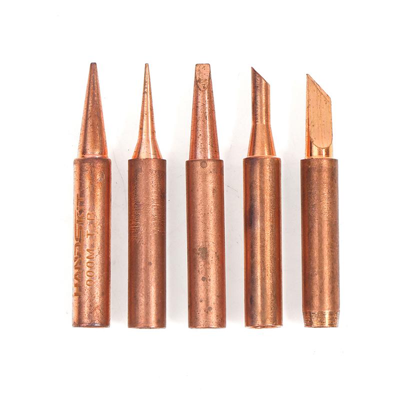 5Pcs Pure Copper Lead-Free 900M-T-K Soldering Iron Tip Soldering Iron Tip