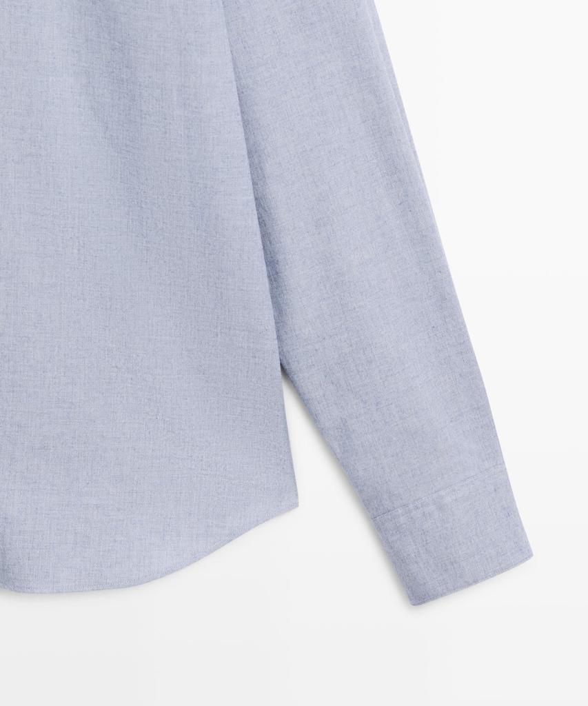 Masimodutti Regular Fit Melange Cotton Shirt