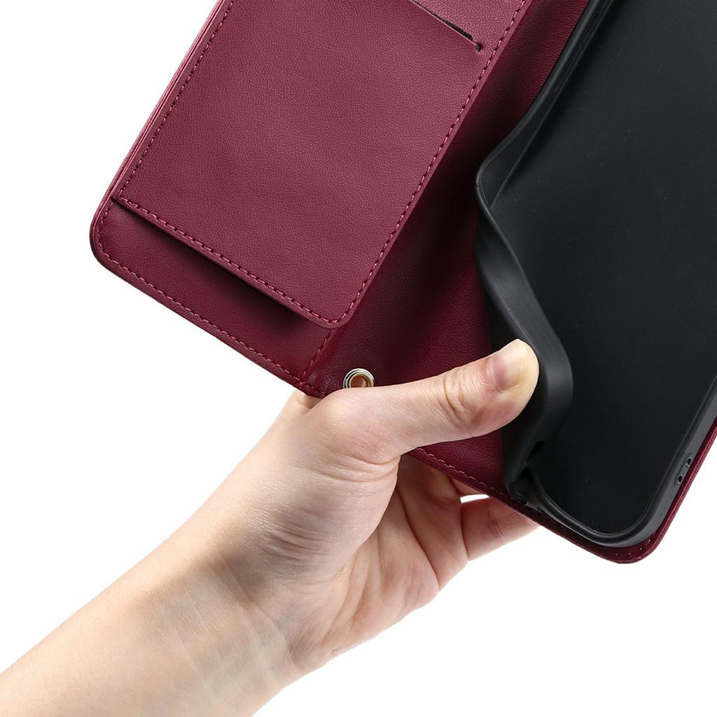 For Samsung Galaxy A06 4G Crossbody Leather Case Ring Buckle Wallet Stand Rhombus Mobile Cover