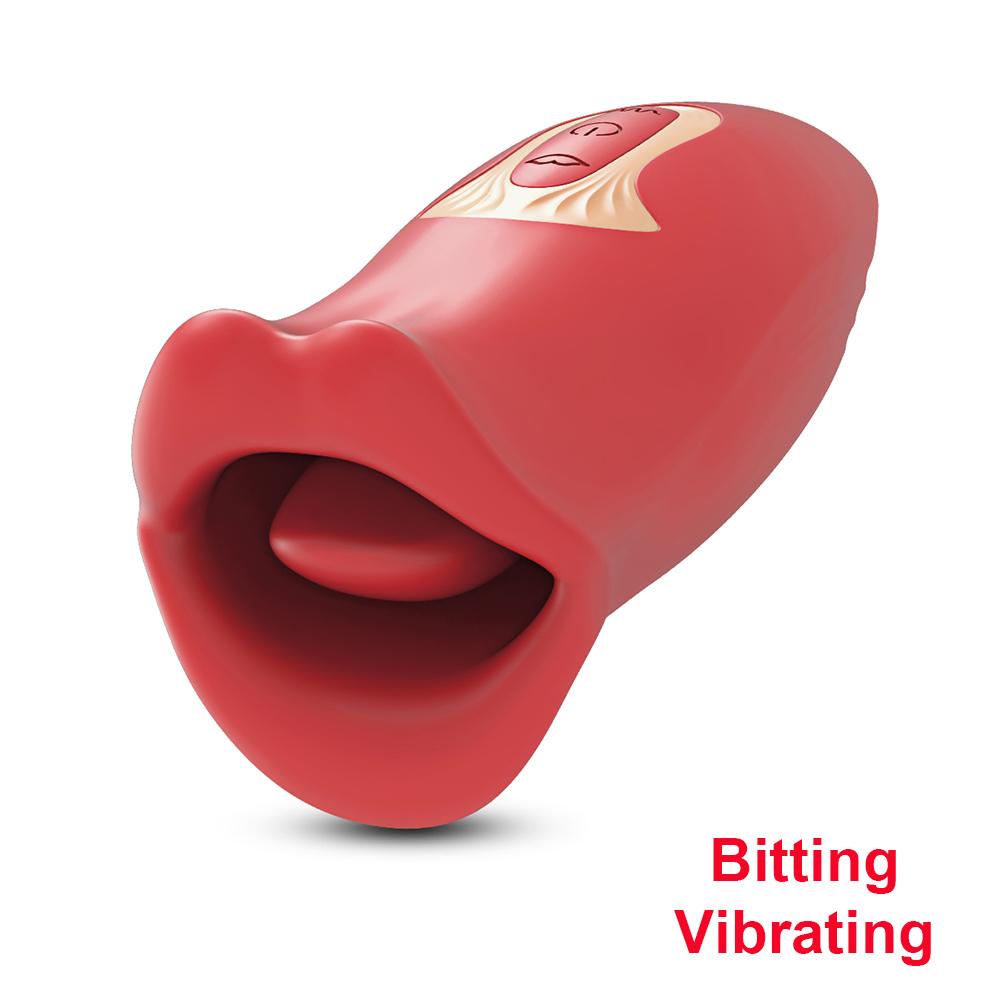 Tapping Flapping Vagina Dildo Vibrator for Women Bitting Oral Tongue Licking Clit Sucker Clitoris Stimulator Sex Toy for Women