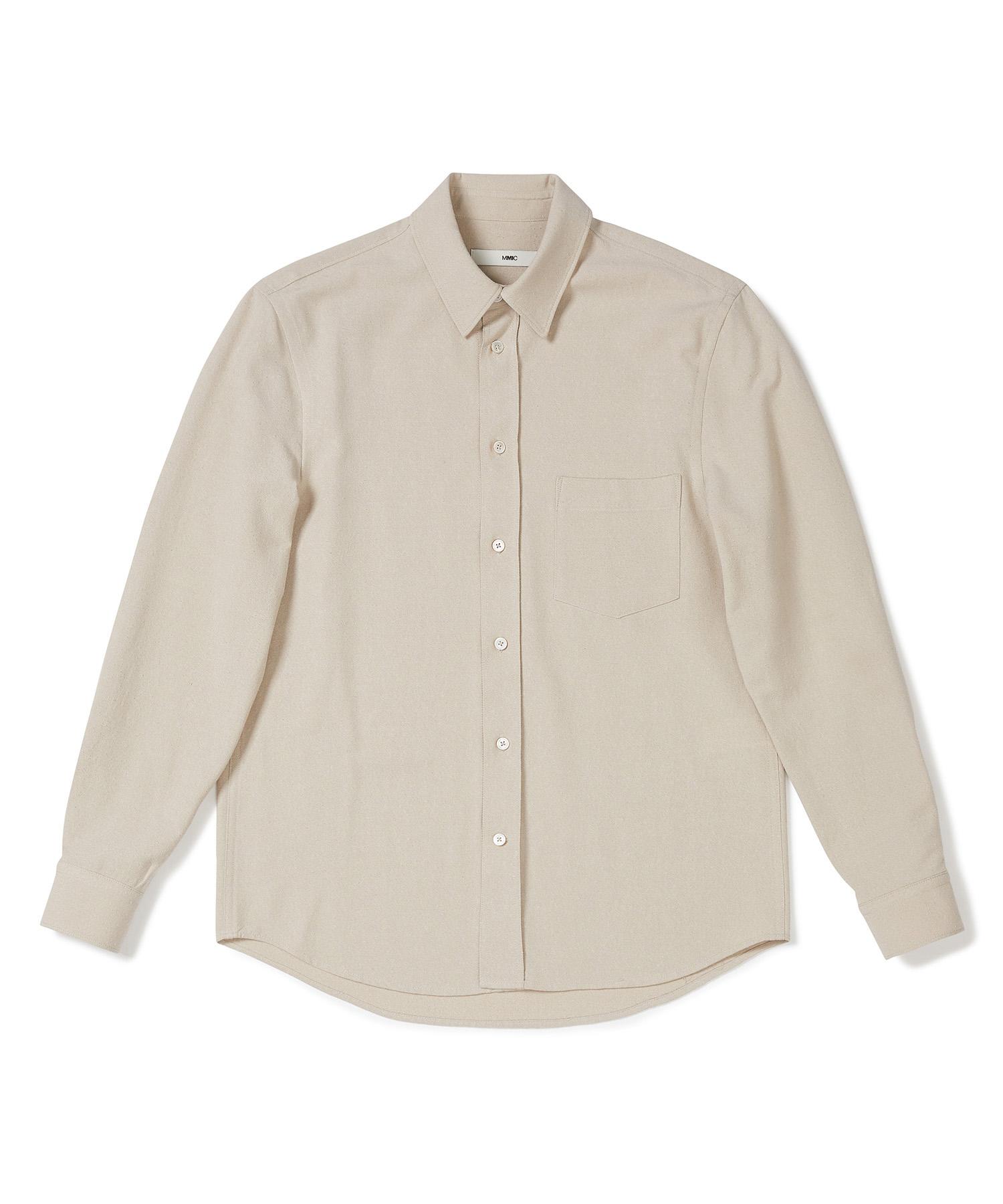 Mmic Subject Shirt Recycle Cotton Nep_Beige M