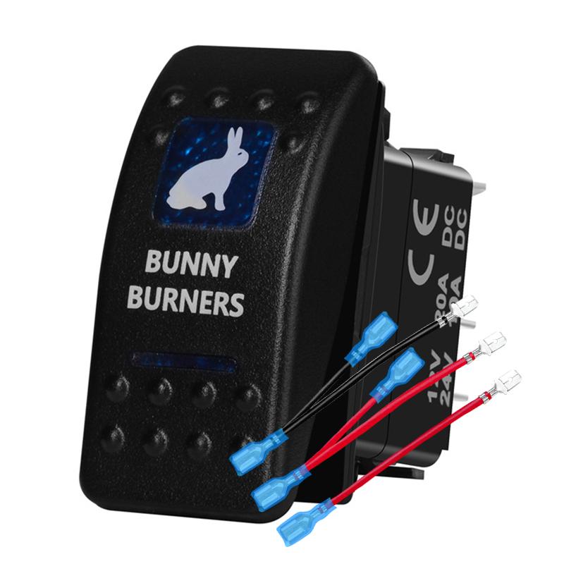 12v/24v Blue Led Light 5 Pin On Off SPST Rocker Switch 7 Pin On Off On ARB Carling Style Car Boat Waterproof Pump Push Switch