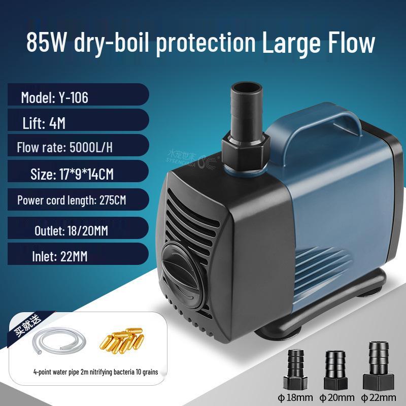 High-Power Amphibious Submersible Aquarium Pump for Filtration and Circulation