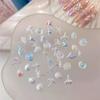 50Pcs Ocean Nail Art Charms Aurora Shell Starfish Mermaid Tail Nail Art Decors Gem Beach  Ice Clear Nail Decorations