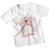 Ich werde eine große Schwester sein Schwangerschaftsanzeige Familie Mädchen T-Shirt Regenbogen