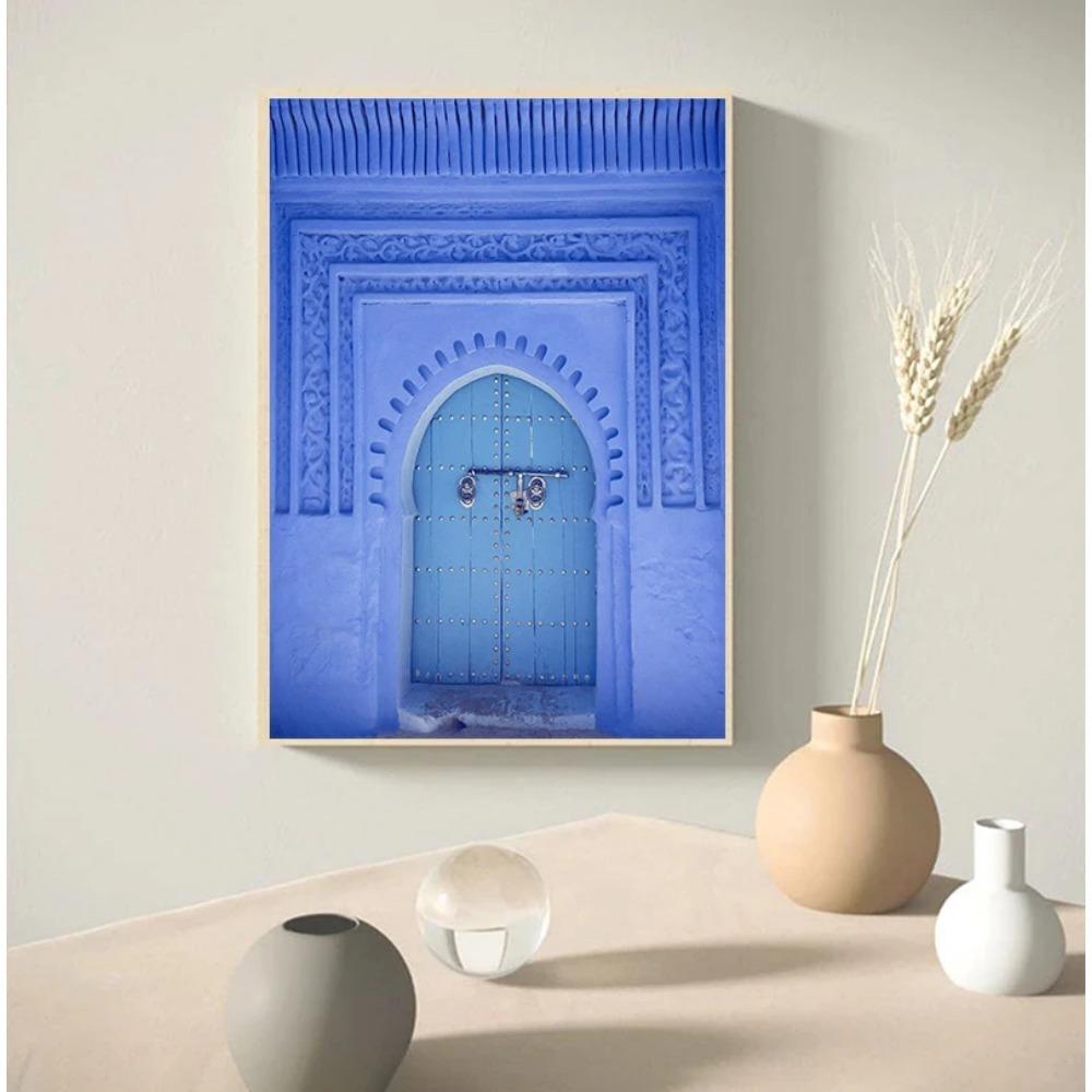 Moroccan Door Indian Door Wall Art Canvas Painting Print Marrakesh Architecture Poster Boho Islamic Wall Art Picture Home Decor