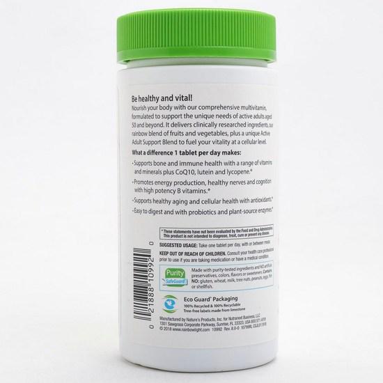 Rainbow Light Active Adult 50+ Multivitamin Tablette, Koreanisches Gesundheitsnahrungsmittel
