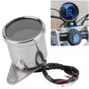 Motorcycle MultiFunctional Meter Tachometer Odometer Fuel Gauge Speedmeter 12V  (Black )