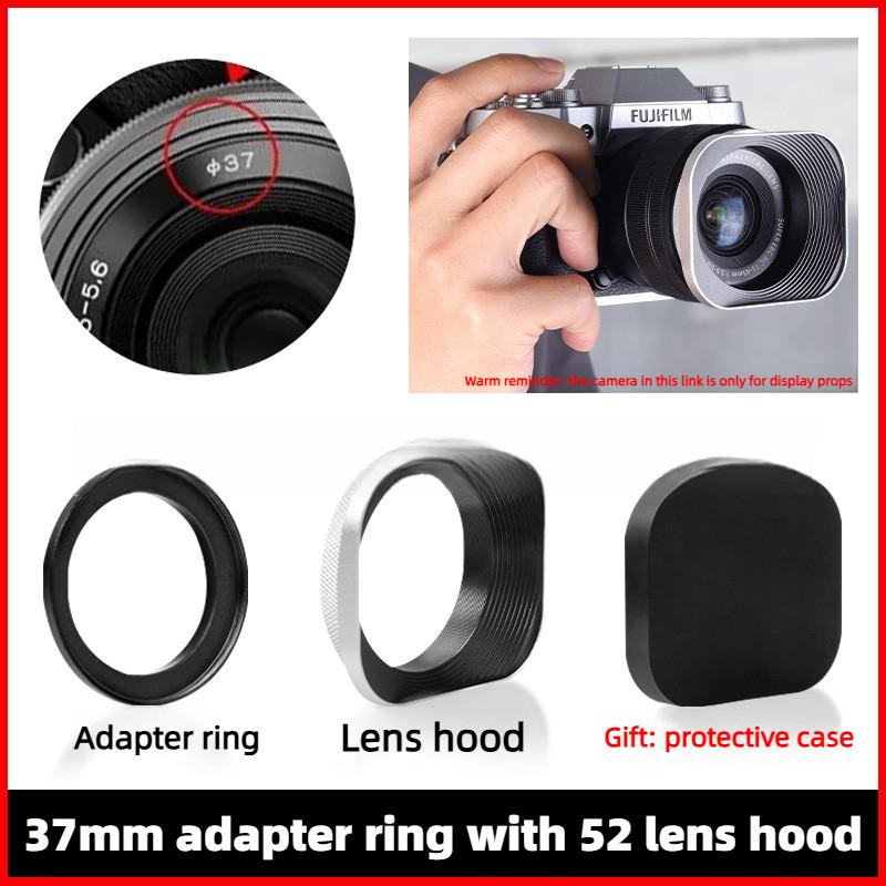 Metal Square Lens Hood for Fuji film XC 35mm F2&XF 23mm / 35mm F2 R WR Lens on XPro3 XT4 XT3 XT30 XT20