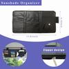 Augeny Car Sun Visor Organizer, Leather Multi-Pocket Auto Visor Storage Pocket Pouch Holder with Zipper, Vehicle Interior Accessories for Car Truck