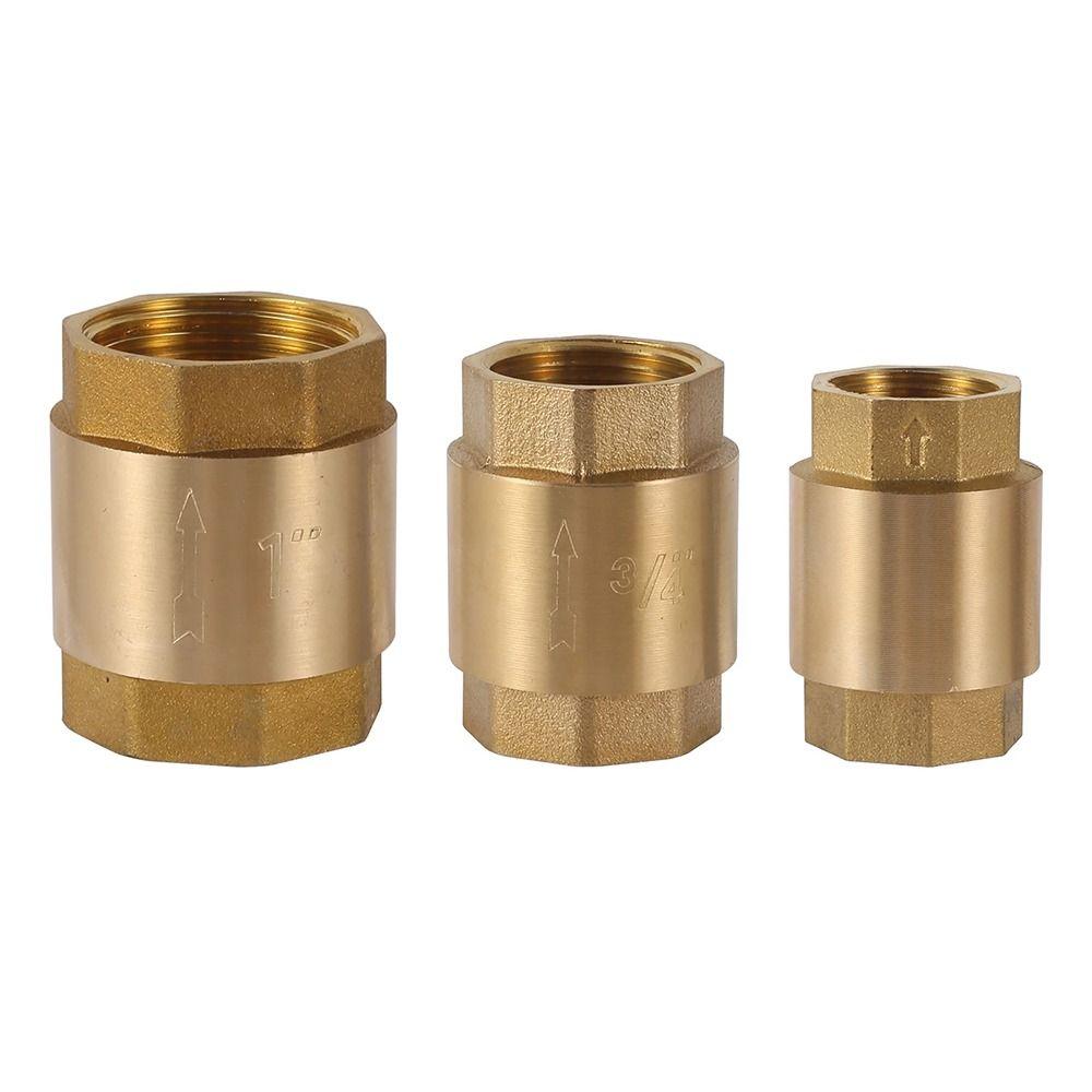 1Pcs Female Thread NPT Brass Check Valve In-Line Spring Anti Backflow Valve New One-Way Valve
