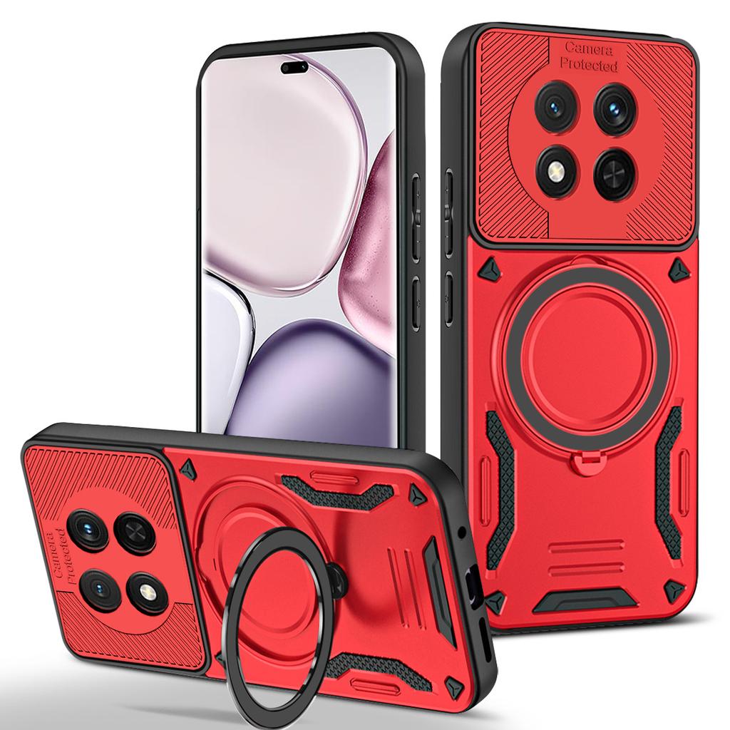 Magnetic Case For Honor Magic7 Lite 5G / X60 Pro 5G / X9c 5G Shockproof TPU + PC Phone Back Cover with Kickstand