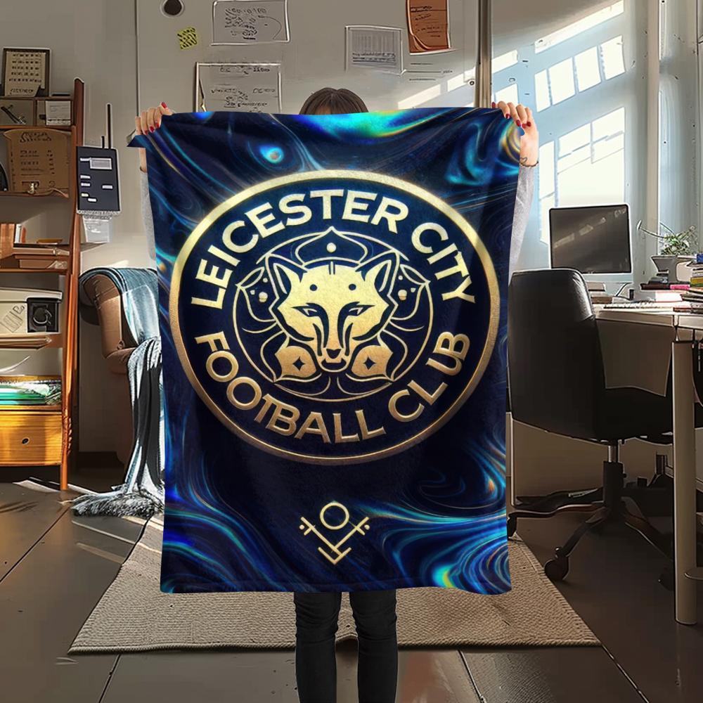 1pc leicester city Print Flannel Blanket, High quality Comfortable for All Seasons, Home Decor, Warmth and Comfort, Perfect for Christmas Gifts69