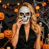 Fashionable Halloween Mask for Women Sparkling Rhinestones Mask, 3D Skull Comfortable Full Face Luxury Masquerade Adult Cosplay Parties & Haunted