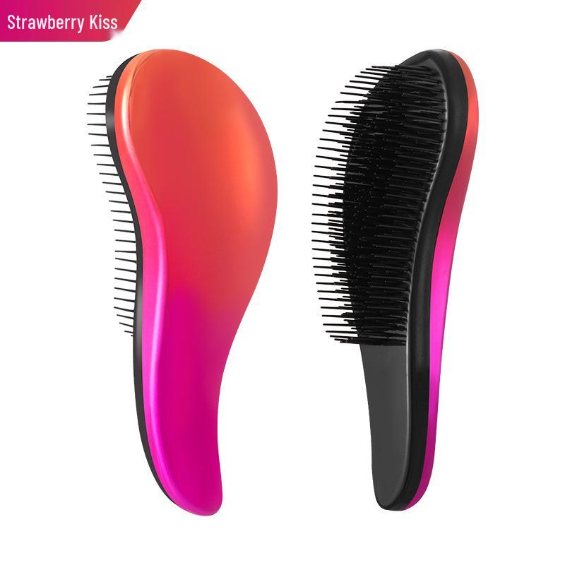 UK Electroplating Iridescent Gradient Hair Brush, Smooth Massage Comb