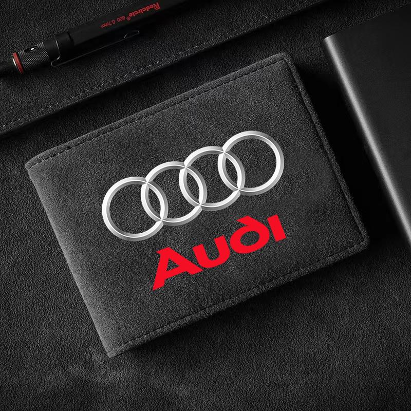 1Pcs Leather Credit Card Case Car Driving Documents Protective Case For Audi B5 B6 B7 B8 B9 A3 8P 8V 8L A5 A6 C6 C5 C7 4F A1 A7 A8 Q2 Q3 Q5 Q7 TT