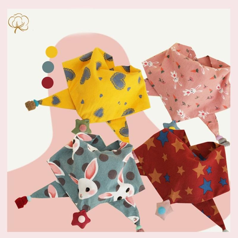 Cute Children Scarf Versatile & Warm Shawl Cotton Baby Neck Towel Multi Functional Scarf Lightweight for Boys & Girls