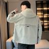 Men's Work Jacket Spring and Autumn Loose New Trend Hooded Jacket Men's Youth Casual Handsome Clothes